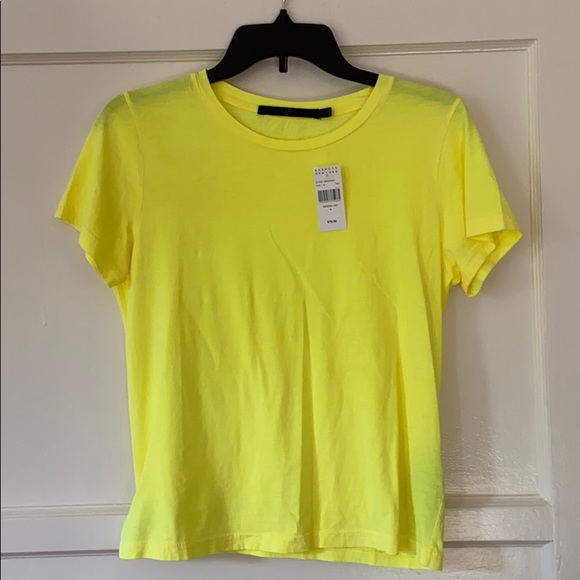 J Brand Tops - NWT J BRAND fluorescent yellow T-shirt